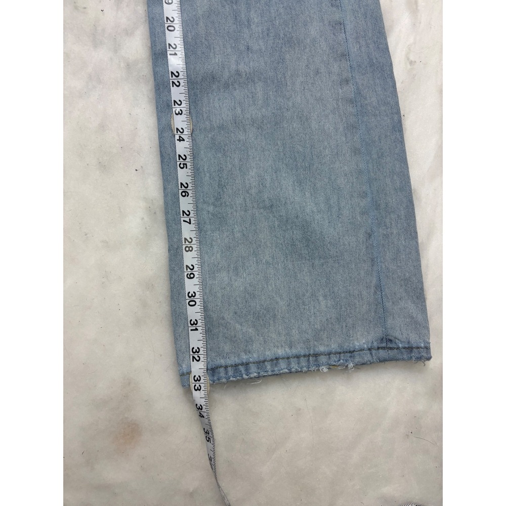 Vervet Los Angeles Womens Light Wash Distressed Wide Leg Jeans V2473 Size 24 - Picture 9 of 14